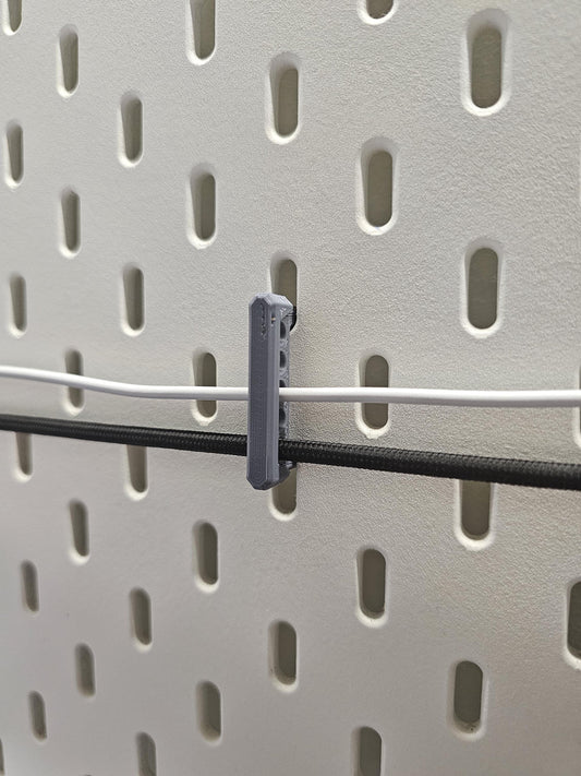 TinkerBit Locking Cable Manager for IKEA SKÅDIS | Vertical & Horizontal Routing | 5-Slot cable Organizer