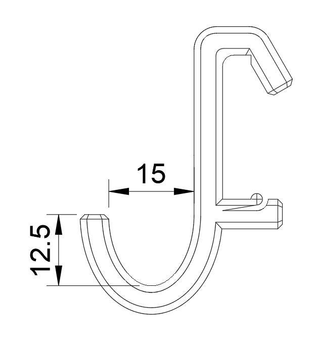 TinkerHook Round for IKEA SKÅDIS | Skadis Hook | 5, 10, or 15 Pack