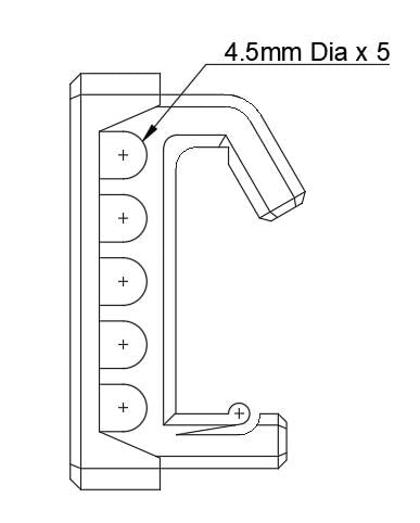TinkerBit Locking Cable Manager for IKEA SKÅDIS | Vertical & Horizontal Routing | 5-Slot cable Organizer