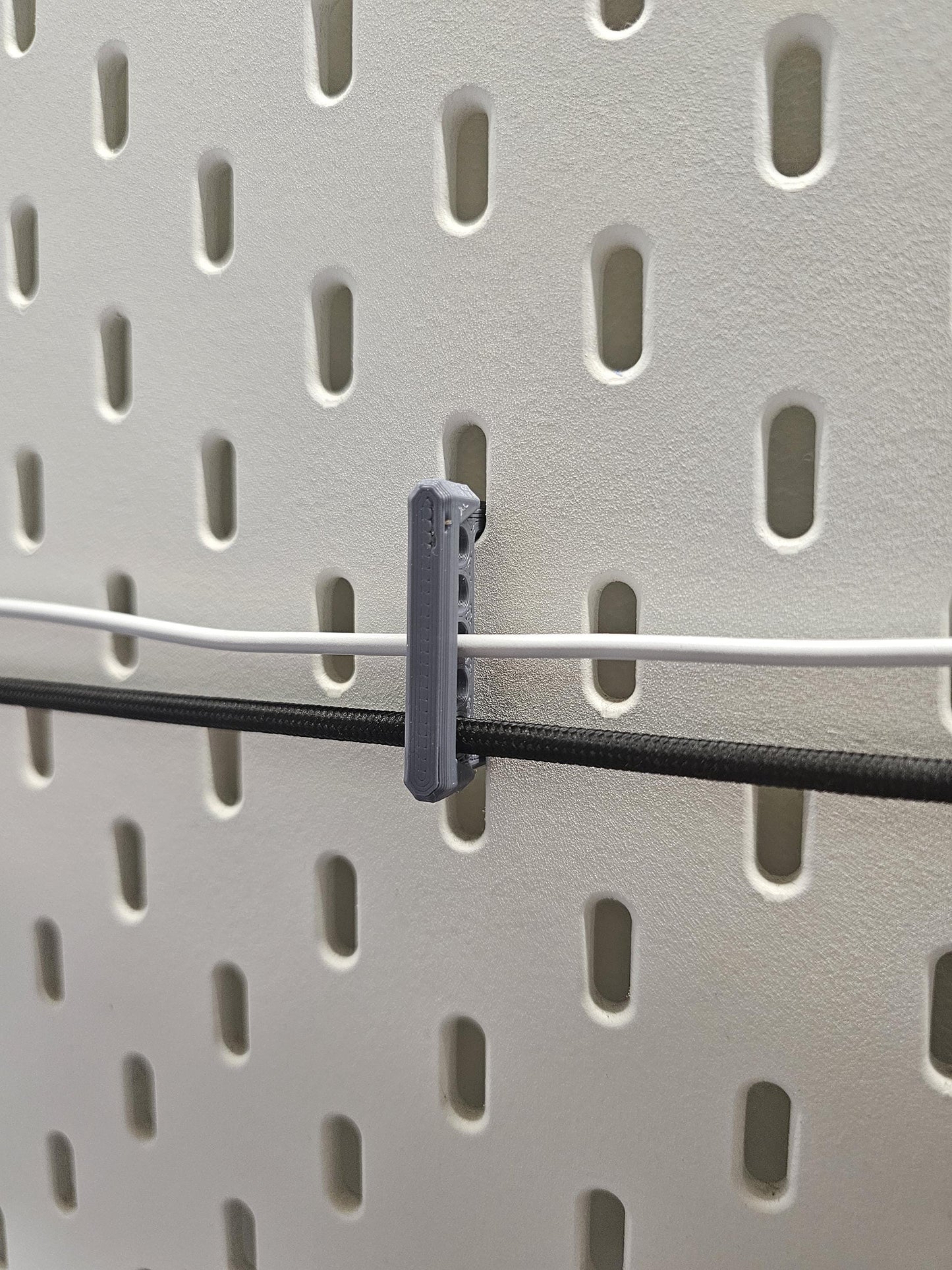 TinkerBit Locking Cable Manager for IKEA SKÅDIS | Vertical & Horizontal Routing | 5-Slot cable Organizer