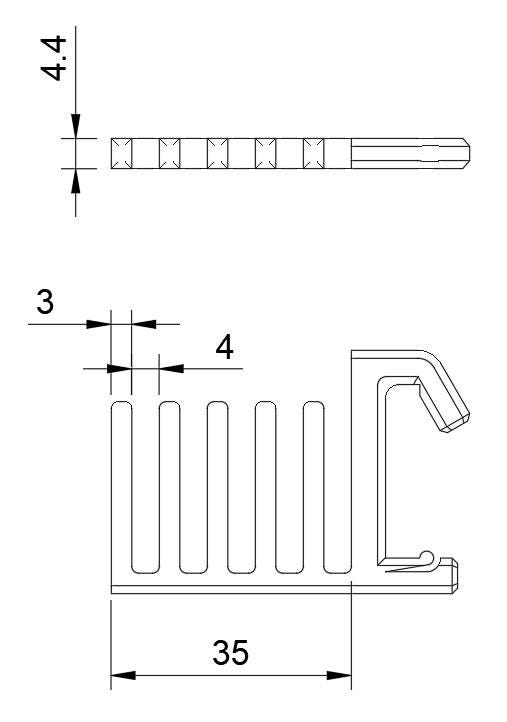 TinkerHook Ruler Mount for IKEA SKÅDIS | 4, or 8 Pack