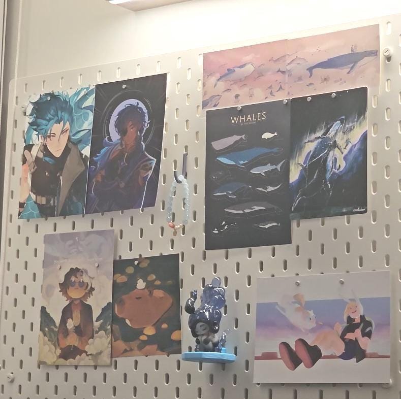 TinkerBit Magnetic Art Rail for IKEA SKÅDIS Pegboard | Ez-Swap Print Rail | High-Strength Magnets