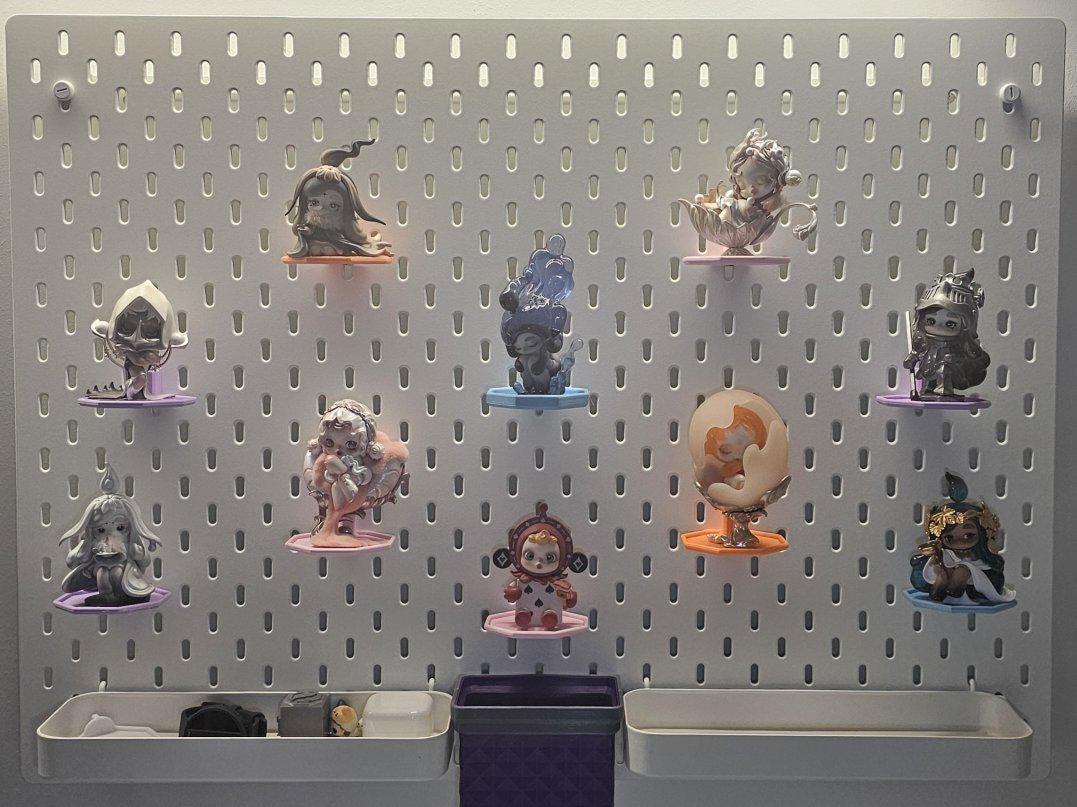 TinkerBit IKEA SKÅDIS Figure Display Shelf | Floating Collectible Stand (PETG)