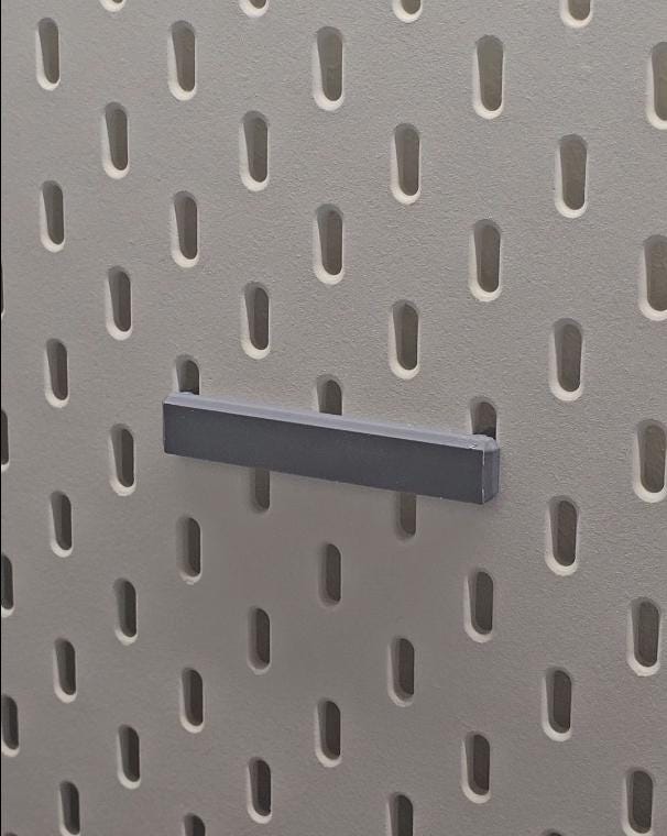 TinkerBit Magnetic Art Rail for IKEA SKÅDIS Pegboard | Ez-Swap Print Rail | High-Strength Magnets